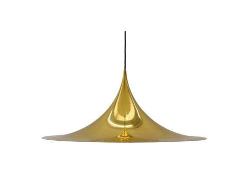 Large Gold Semi Pendant Lamp By Claus Bonderup & Torsten Thorup For Fog & Mørup