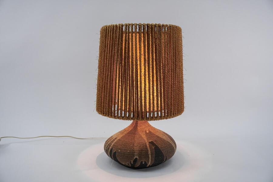 Scandinavian Mid Century Modern Ceramic Table Lamp, 1960s photo for sale