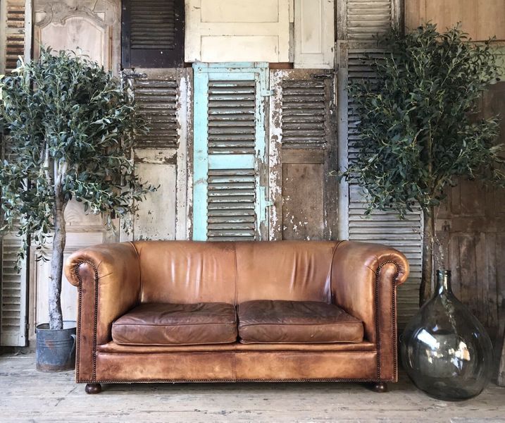 Beautiful Vintage Dutch Leather Sofa