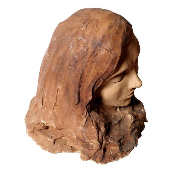 1955 Head Of Woman In Painted Clay Signed Tz55 Attributed To Tono Zancanaro photo furniture