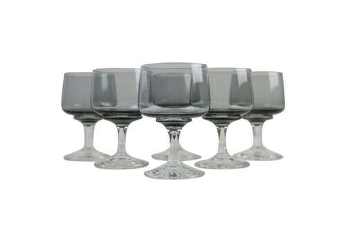 Vintage Danish Holmegaard Atlantic Port Glasses, 1960s. Set Of 6.