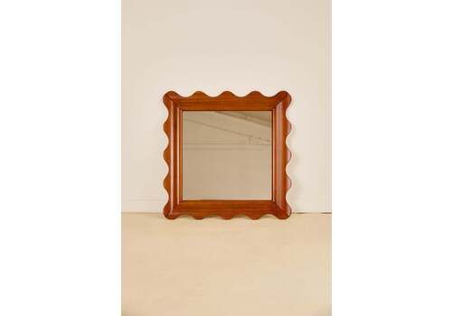 Italian Wooden Scalloped Wall Mirror