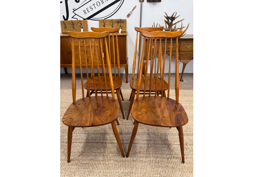 Set Of 4 Vintage Ercol Dining Chairs
