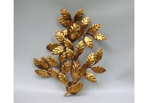 Hollywood Regency Wall Lamp In Gilt Metal, 1970s