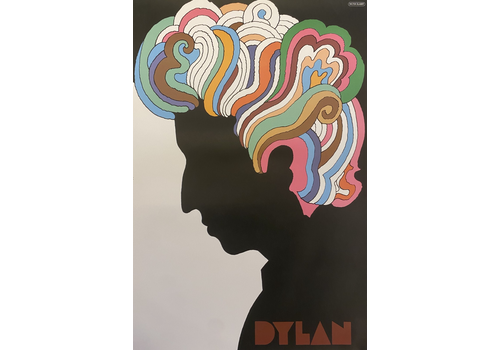 Milton Glaser, C.A. 1970s Bob Dylan Psychedelic Original Vintage Poster Cm 84 X 56