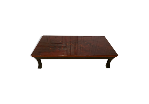 Coffee Table, Red And Gold Lacquer, 1970s