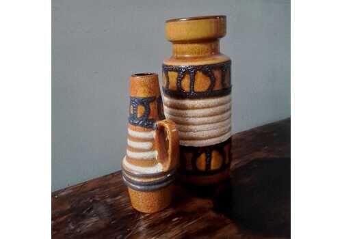 German Matching Set Of Ceramic Vases, Ceramic Vase, Mid Century Vases