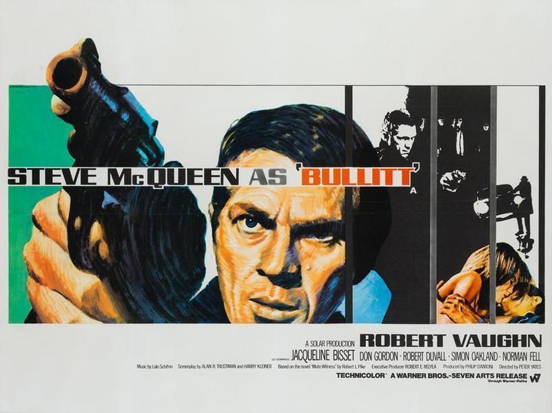 Bullitt Film / Movie Poster Original Vintage 1968 Uk Mc Queen ...