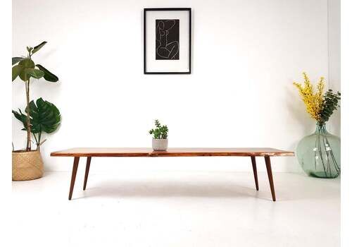 Vintage Coffee Table / Tv Stand Mid Century Danish Influence Retro Solid Oak