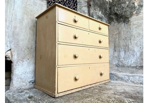 Victorian Painted Pine Chest Of Drawers