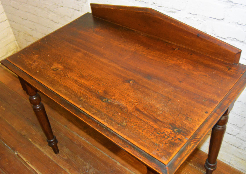 Antique Side Table Desk Vintage Rustic Farmhouse Industrial Office Victorian Console Writing Retro Wooden Old Vinterior