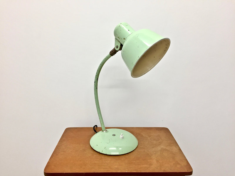 Mid Century Vintage Industrial Green French Desk Lamp Vinterior