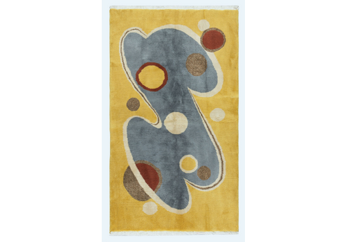 4x7 Ft Vintage Handmade Turkish Rug Designed By Singer And Artist Zeki Muren