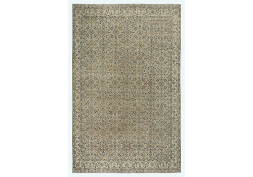 8x12.2 Ft One Of A Kind Vintage Rug. Handmade Turkish Carpet With Floral Design