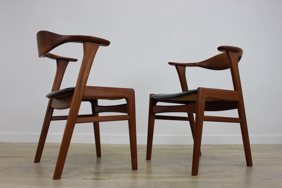 Set Of Erik Kirkegaard Teak Chairs Model 49b Erik Kirkegaard