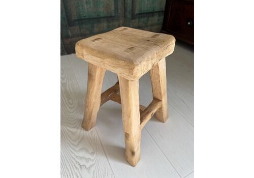 Rustic Wooden Milking Stool For Bathroom Side Table Or Plant Stand