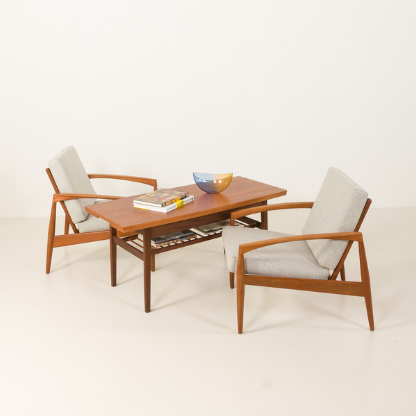 Vintage Elevator Teak Table Attr. To Kai Kristiansen, 1960s photo furniture