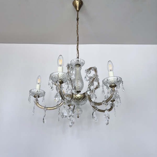Marie Thérèse Chandelier With Faceted Glass Stem photo furniture