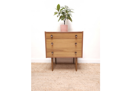 Mid Century Chest Of Drawers Retro Vintage Teak Small Bedside Storage Delivery