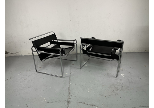 Pair Of Wassily Marcel Breuer Gavina 70’s Vintage Design Armchairs