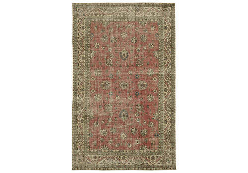 6x10 Beige Turkish Vintage Area Rug