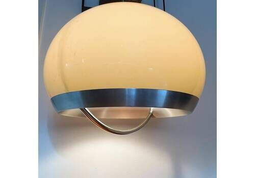 Vintage Xl Pendant Lamp By Guzzini / Meblo – 70s – Mid Century – Harvey Guzzini – Iguzzini – Italy – Sphere – Space Age – Mushroom