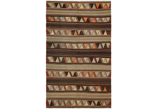 Handmade Multicolor Oriental Kilim Rug 148 Cm X 233 Cm