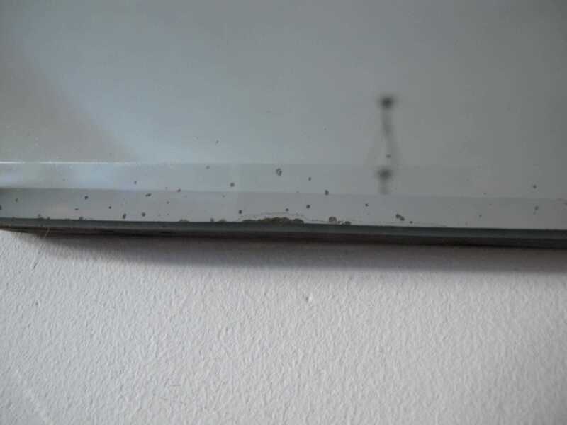 Art Deco Frameless Bevelled Mirror. Seven Sided. Ready To Hang On Original Visible Chain. photo 120.0