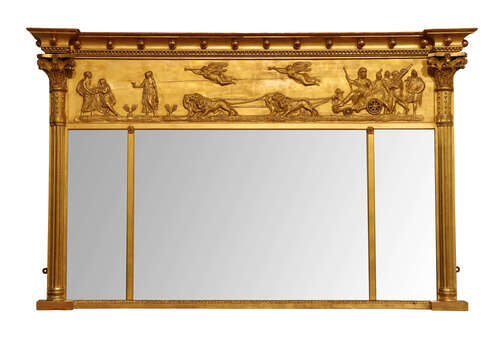 18thc Gilt Overmantel Mirror, 1800s