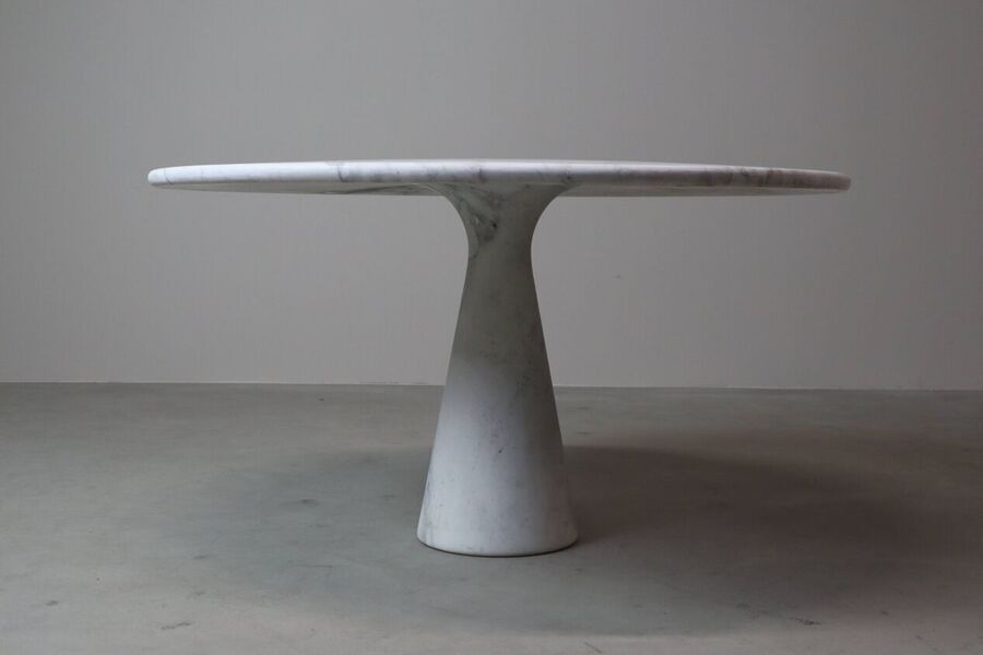 Angelo Mangiarotti “M1” Dining Table In Solid Carrara Marble photo furniture