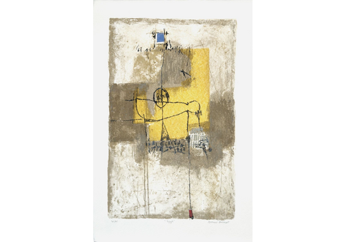 Bernard Remusat Original Lithograph Signed Numbered Abstract Sypile