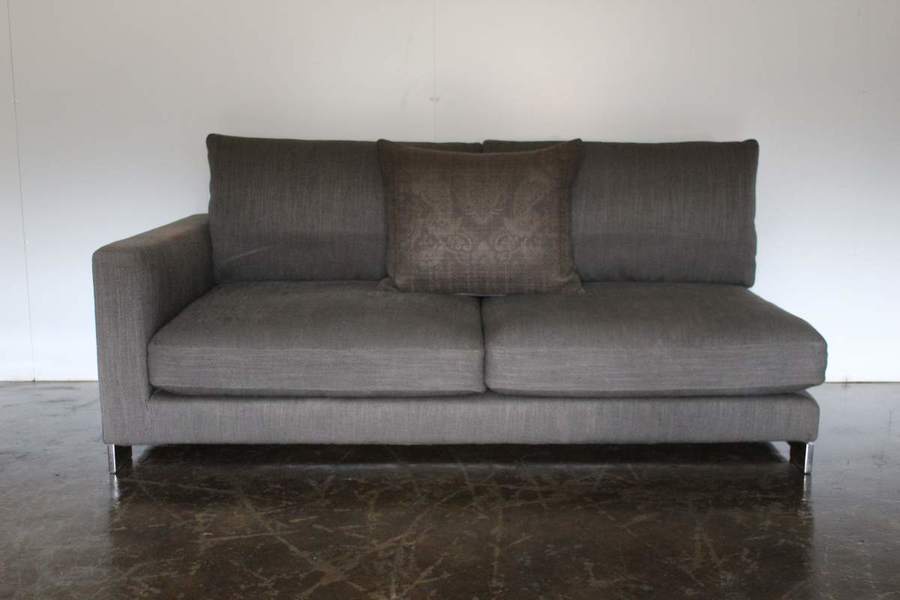 Rare Superb Molteni C Reversi 2 5 Seat Sofa Chaise In Dark Grey Woven Fabric Rare Superb Molteni C Reversi 2 5 Seat Sofa Chaise In Dark Grey Woven Fabric
