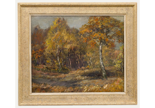 P. Randell Framed Mid 20th Century Oil, Hues Of Autumn