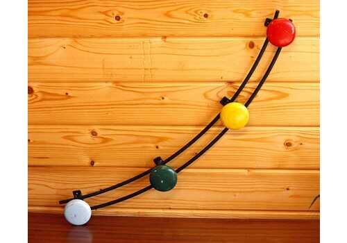 Mid Century Coat Hooks   Vintage 70cm French Metal Hanger Wall Decor Atomic Sputnik 1970s Off The Wall Clocks
