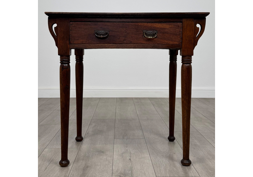 Antique 20th Century Art Nouveau Style Side Table In Oak