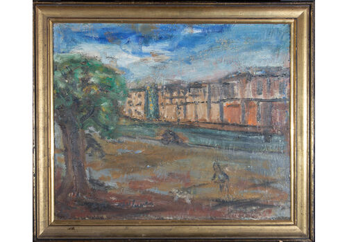 Alfred Graven   Mid 20th Century Oil, Street Scene