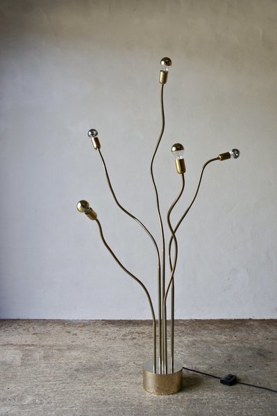 1970 S Quintet Gooseneck Floor Lamp