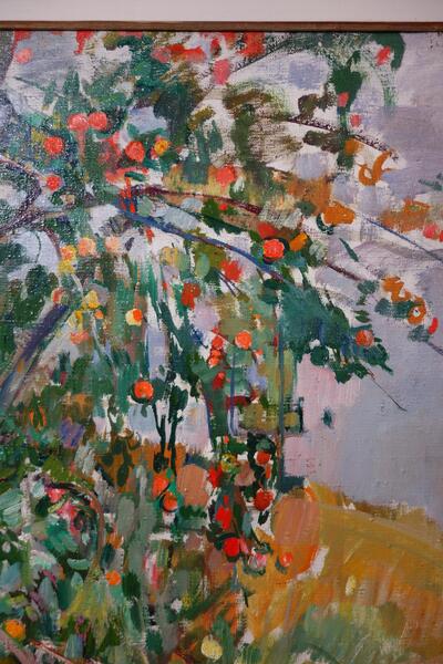 Gleb Savinov"Apple Tree" Oil Cm. 67 X 72 1980 photo furniture