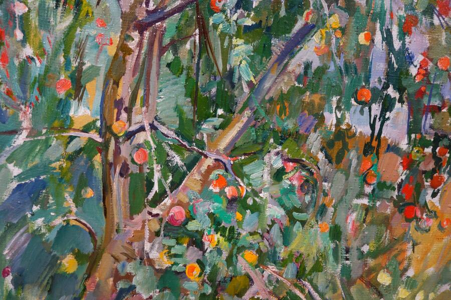 Gleb Savinov"Apple Tree" Oil Cm. 67 X 72 1980 photo for sale