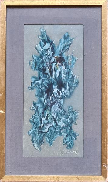 Abstract Expressionist Symphony In Blue, Follower Of Clyfford Still photo furniture