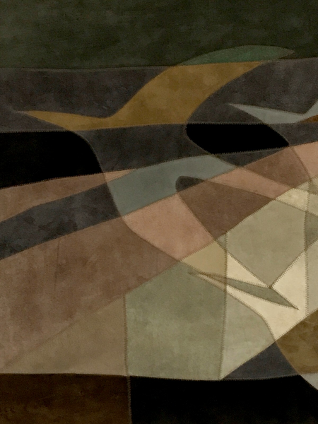 1990 Fabre Art Deco Modernist Abstraction Form Free Tapestry Factory photo for sale