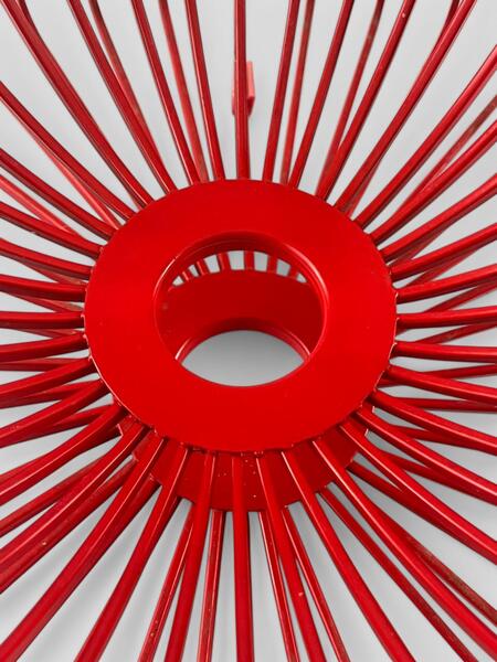 Vintage 1990's Ikea Tradig Red Wire Fruit Bowl By Ehlen Johansson