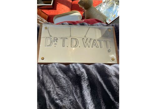 Name Plaque – “DR T. D. Watt”, Traditional