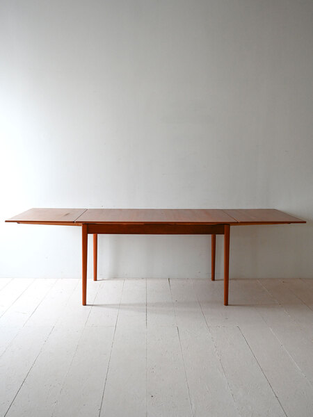 Scandinavian Extendable Table In Vintage Teak photo furniture
