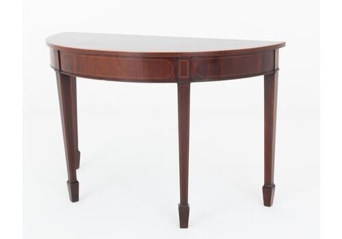 Sheraton Console Table Demi Lune Mahogany 1880
