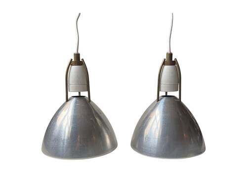 Danish Industrial Pendant Lamps By Asger Bay Christiansen, 1970s