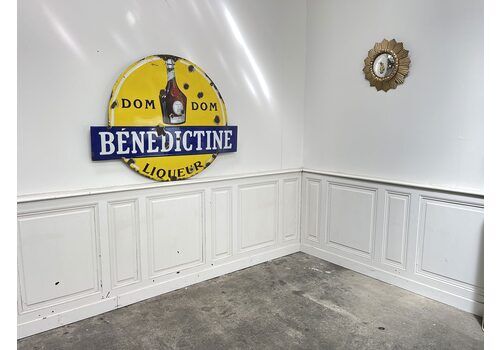 Vintage Benedictine Enamel Plaque