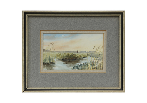 Watercolour Titled "Walberswick Marshes" By Celia Vodden