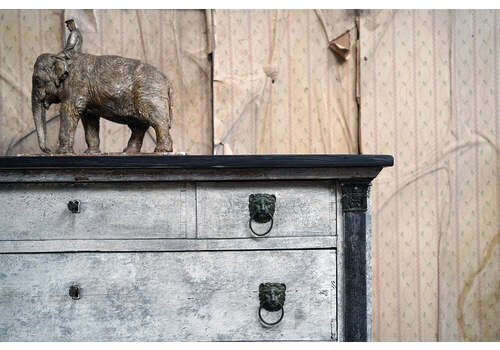 A Late 19thc French Painted Pine Commode C.1880