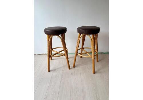 Pair Of Vintage Angraves Bamboo Stools